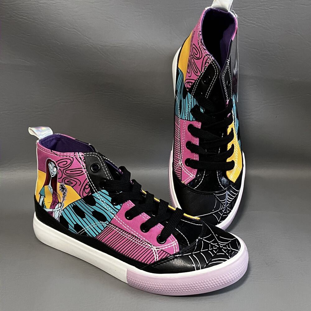 NEW Nightmare Before Xmas Jack Sally Disney High Top Sneakers Shoes Womens 6 1/2